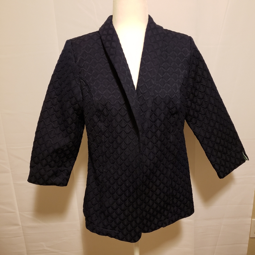 Christopher & Banks Deep Navy Jacket w/ 3/4 sleeve size medium
